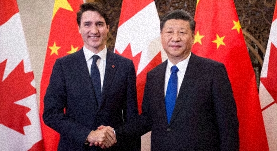 Justin Trudeau and Xi Jinping