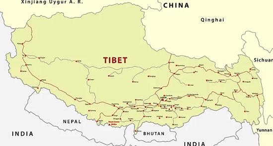 Map of Tibet