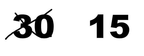 Not 30-ish: 15-ish