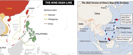 China's nine-dash or ten-dash line