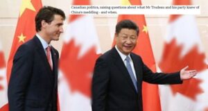 Justin Trudeau and Xi Jinping