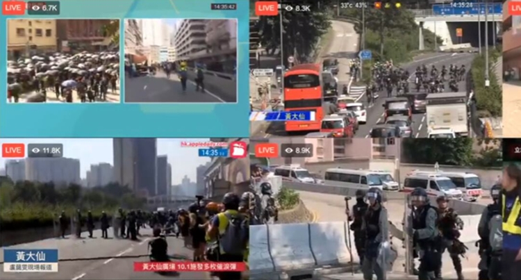 Videos of 2019 Hong Kong protests