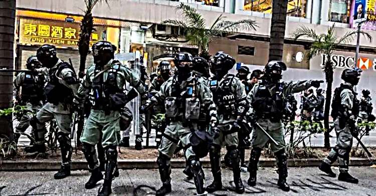 Hong Kong police versus pro-democracy protesters