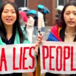 Chinese students protest the Chinese government