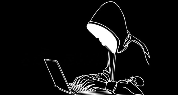 A cyberhacker in action