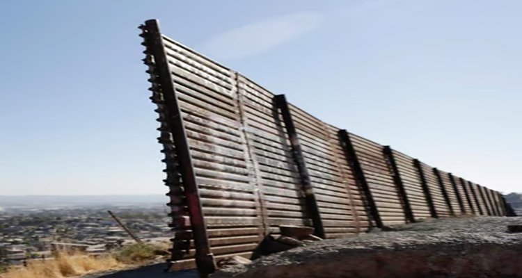 Uncompleted border wall