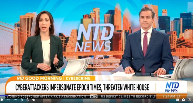 Cyberattackers impersonate Epoch Times