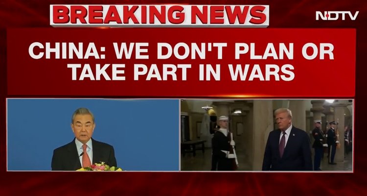 Wang Yi and Donald Trump