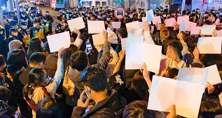 White Paper Protest in Shanghai in 2022