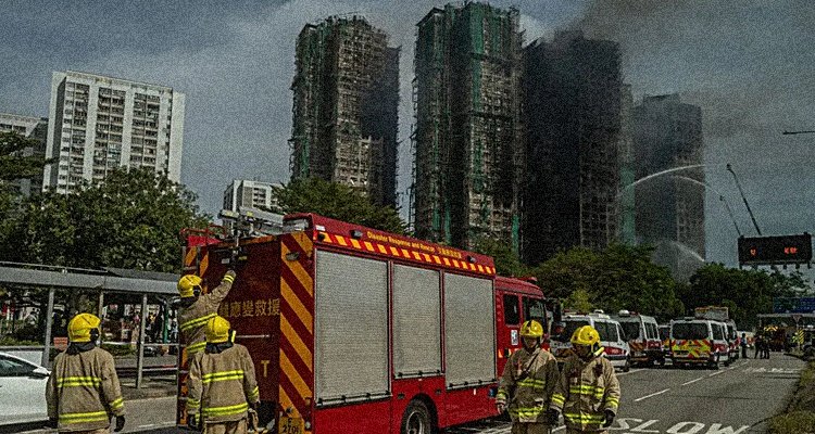 Fire in Hong Kong in November 2025