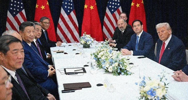 Trump and Xi in Busan with lieutenants