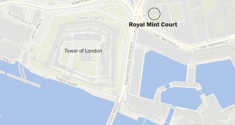 Site of the proposed CCP mega embassy in London