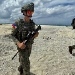 Filipino soldiers on the job in the Spratly Islands in the South China Sea