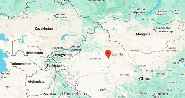 Location of Lop Nur