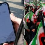 Protesters with smartphones