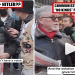 Communist at a No Kings protest