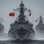 Depiction of Chinese warships