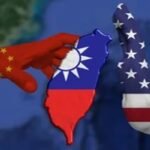 Map image showing the People's Republic of China versus the Republic of China and the United States