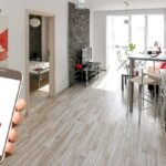 Airbnb app and the home it found