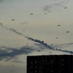 Birds and missiles in the sky