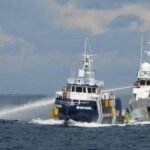 Chinese Coast Guard vessel fires water cannon at Philippine vessel BRP Datu Pagbuaya