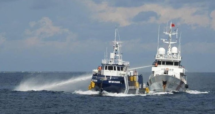 Chinese Coast Guard vessel fires water cannon at Philippine vessel BRP Datu Pagbuaya