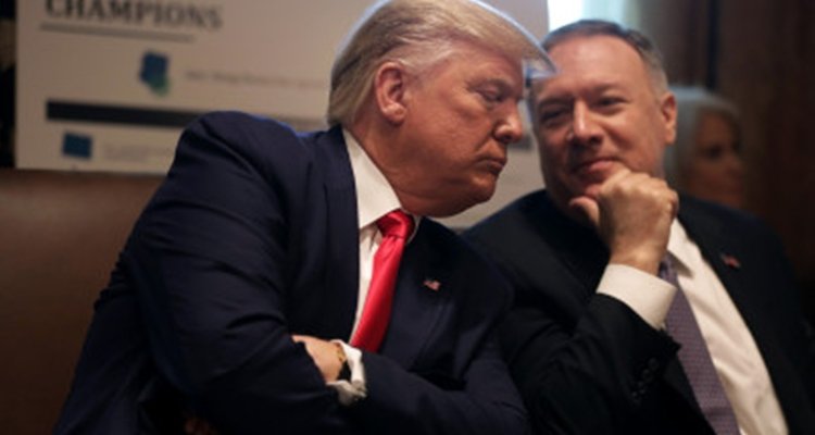 Donald Trump and Mike Pompeo