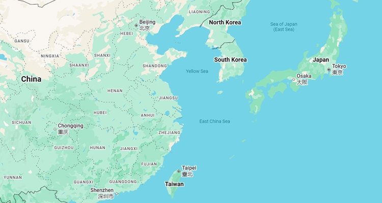 Eastern seaboard of China