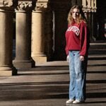 Elsa Johnson on the Stanford campus