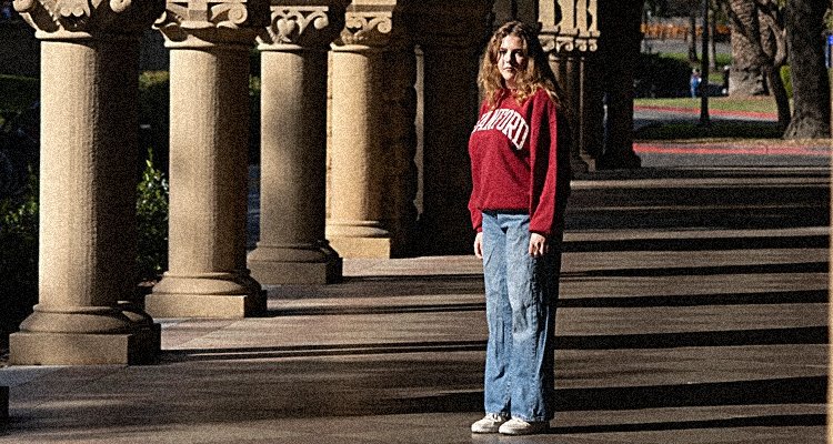 Elsa Johnson on the Stanford campus