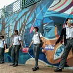Human chain in Hong Kong in 2019