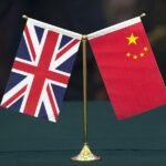 UK flag and PRC flag