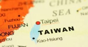 Taiwan off the coast of the People's Republic of China