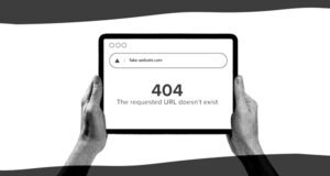 404 error message for a fake website