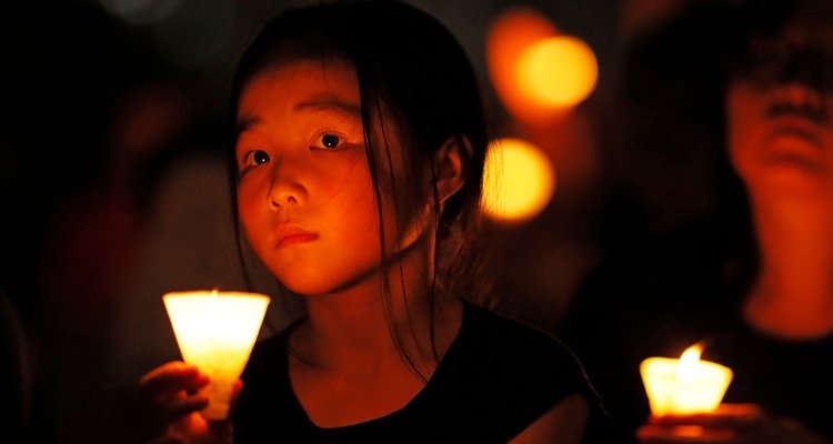 Candlelight vigil in Hong Kong in 2019 in remembrance of the victims of Tiananmen Square