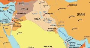 A map of the Middle East
