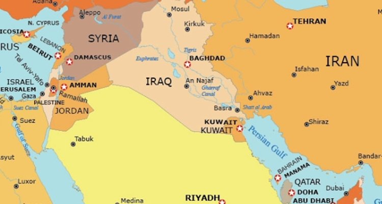 A map of the Middle East