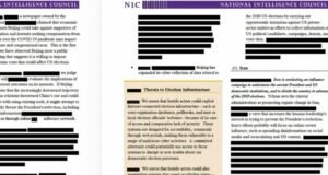 One of the documents about China's interference in the 2020 election declassified by President Trump