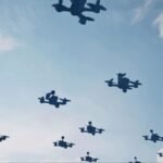 Drones in the sky