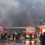 Fire at a footwear factory in Jiangtou