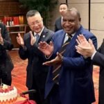 PNG Prime Minister James Marape with Chinese representatives