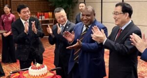 PNG Prime Minister James Marape with Chinese representatives