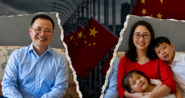 Pastor Wang Lin and Su Ziming with their children