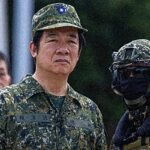 ROC President Lai Ching-te during military drills in 2025