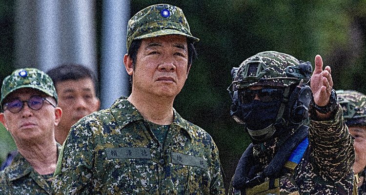 ROC President Lai Ching-te during military drills in 2025