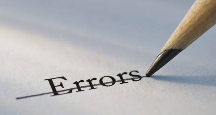 Crossing out errors
