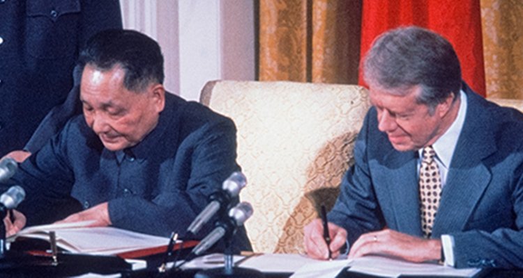 Deng Xiaoping and Jimmy Carter