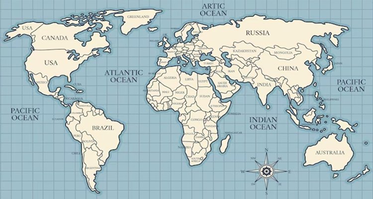 Map of world