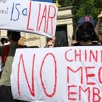 Protesters against Chinese mega embassy
