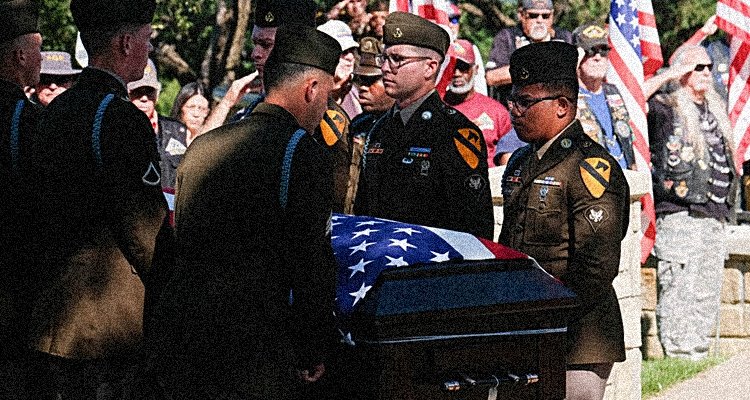 Casket of a U.S. soldier killed in an Iranian attack
